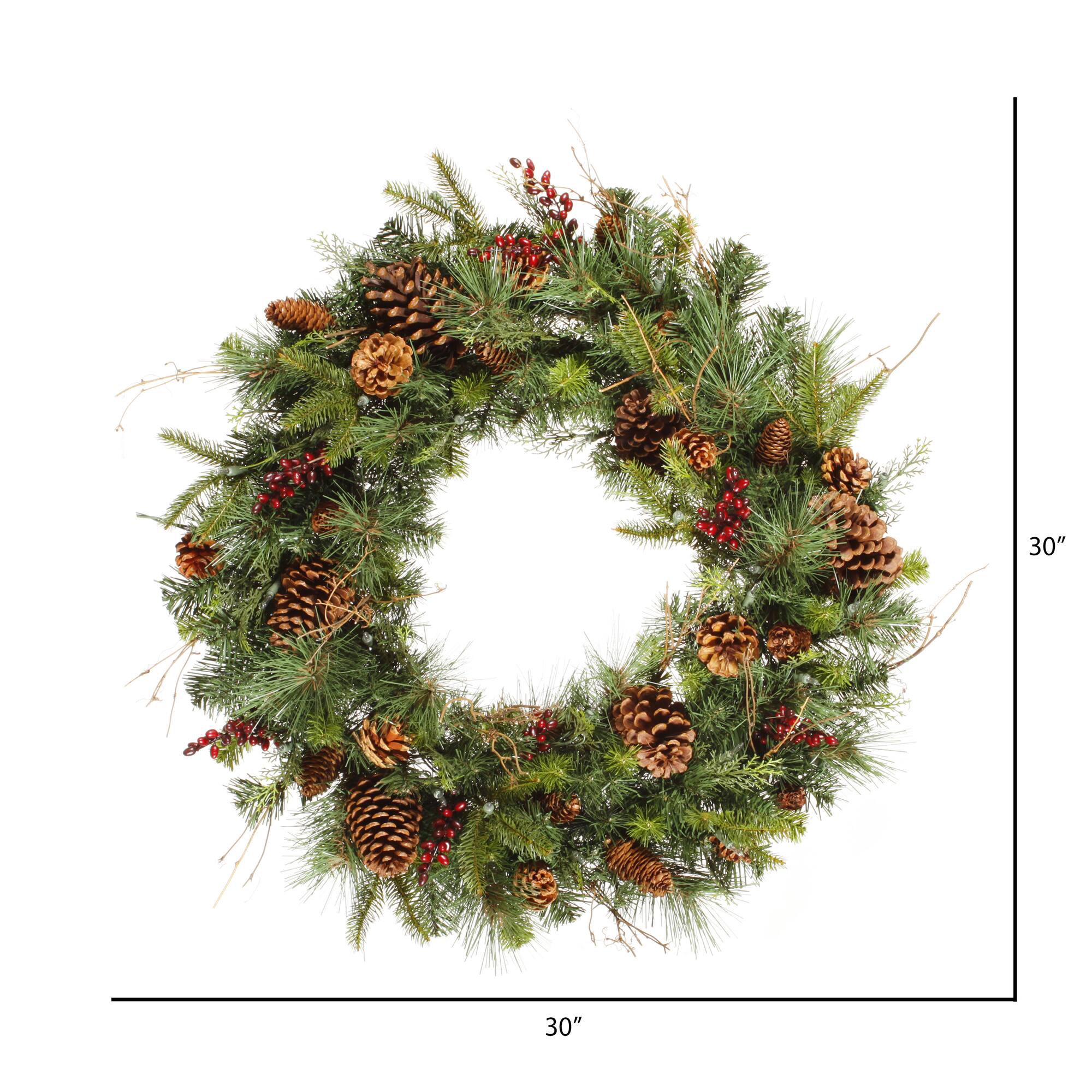 30" Cibola Mixed Berry Wreath